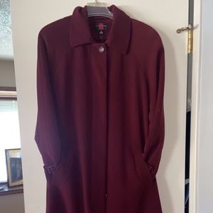 Lined Burgundy Trenchcoat